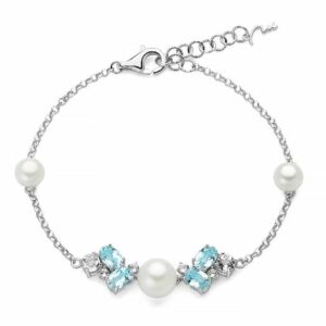 Bracciale Celestia con tre perle Oriente e Gemma del Cielo