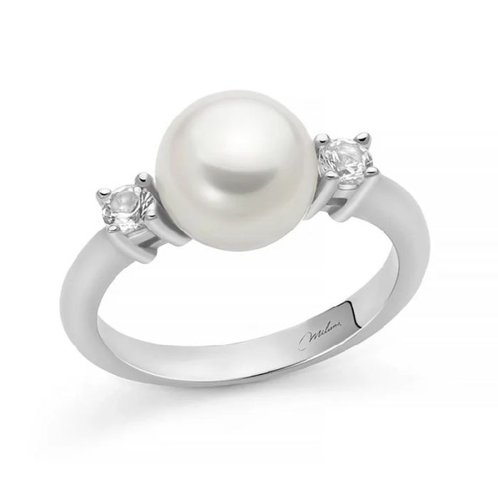 ANELLO EVA IN ARGENTO 925% CON PERLA E TOPAZI