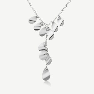 Collana girocollo in acciaio 316L con pendenti e cristalli.