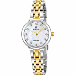 Orologio Festina Mademoiselle F20792/1 beige cinghia acciaio inossidabile, donna